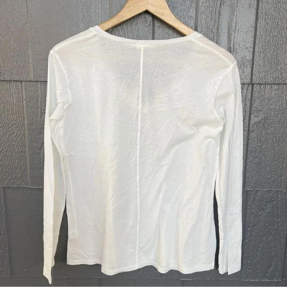 Hello Nite zinc white v neck long sleeve shirt - Picture 3 of 6